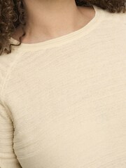 ONLY Curve Cream Textured Lightweight Jumper - Image 5 of 5