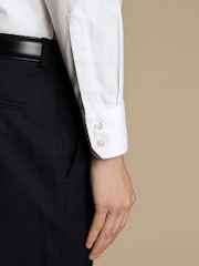 Charles Tyrwhitt White Non-Iron Twill Extreme Cutaway Slim Fit 100% Cotton Shirt - Image 3 of 5