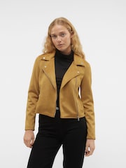 VERO MODA Brown Faux Suede Jacket - Image 1 of 6