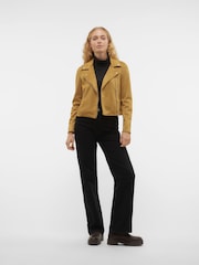 VERO MODA Brown Faux Suede Jacket - Image 3 of 6
