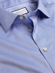 Charles Tyrwhitt Blue Egyptian Windsor Weave Slim Fit 100% Cotton Shirt - Image 5 of 6