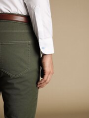Charles Tyrwhitt Non-iron Twill With Printed Trim Slim Fit 100% Cotton Shirt - Image 3 of 6