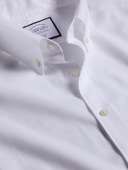 Charles Tyrwhitt White Non-iron Button-Down Twill Slim Fit 100% Cotton Shirt - Image 4 of 4