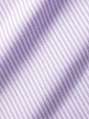 Charles Tyrwhitt Purple Check Non-iron Button-Down Oxford Slim Fit 100% Cotton Shirt - Image 6 of 6