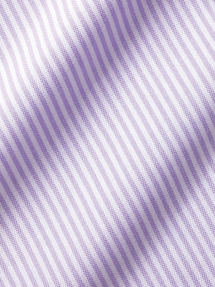 Charles Tyrwhitt Purple Check Non-iron Button-Down Oxford Slim Fit 100% Cotton Shirt - Image 6 of 6