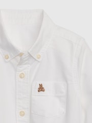 Gap White Long Sleeve Oxford Shirt (6mths-5yrs) - Image 4 of 4