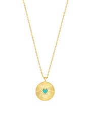 Inicio Gold Plated Heart Pendant Necklace - Image 1 of 2