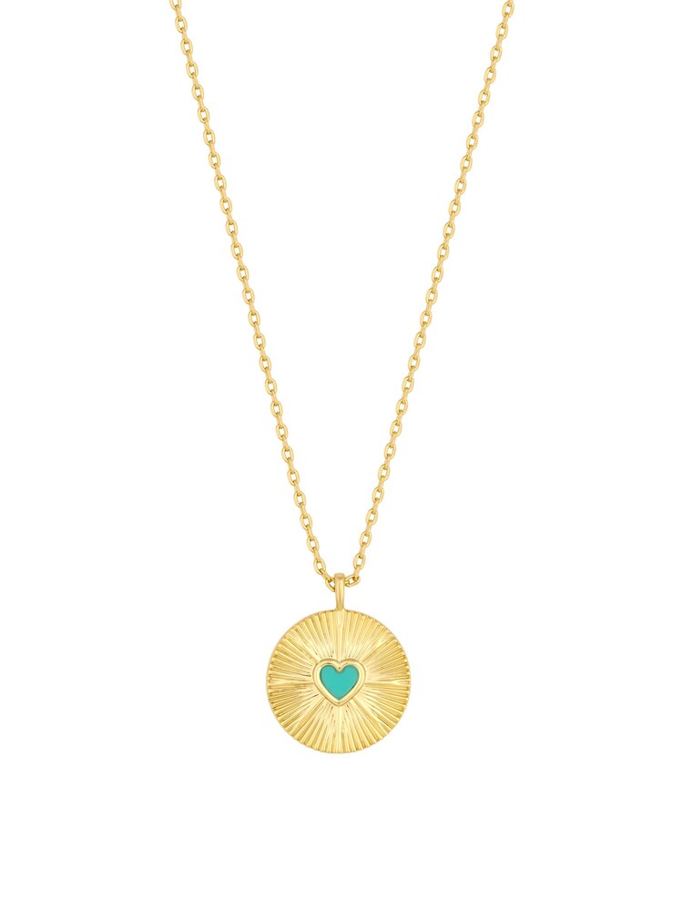 Inicio Gold Plated Heart Pendant Necklace - Image 1 of 2