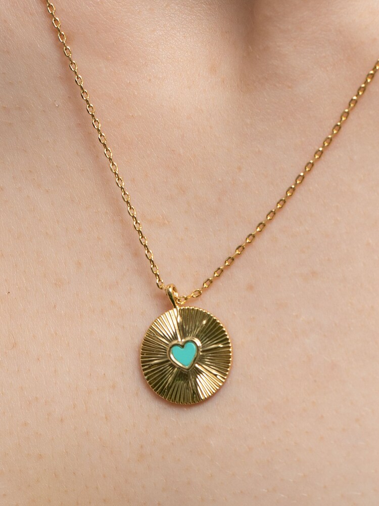 Inicio Gold Plated Heart Pendant Necklace - Image 2 of 2