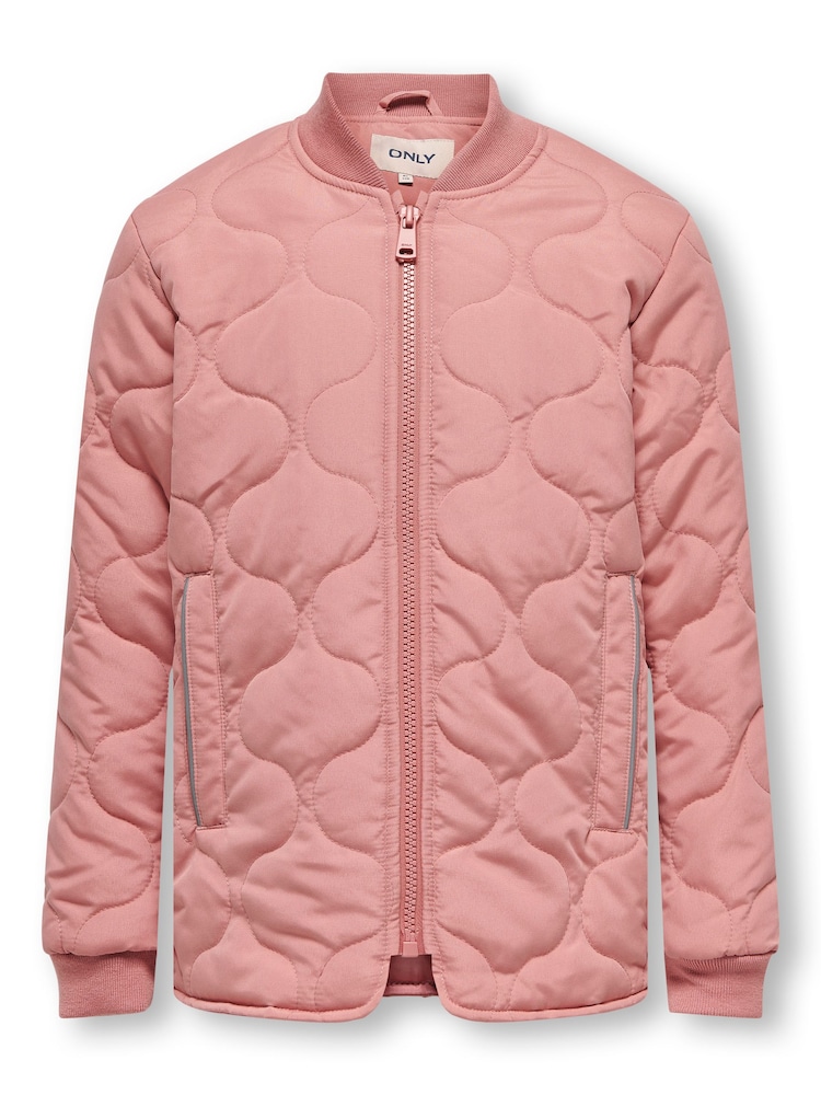 ONLY KIDS Pink Quilted Zip Up Jacket - Image 1 of 2