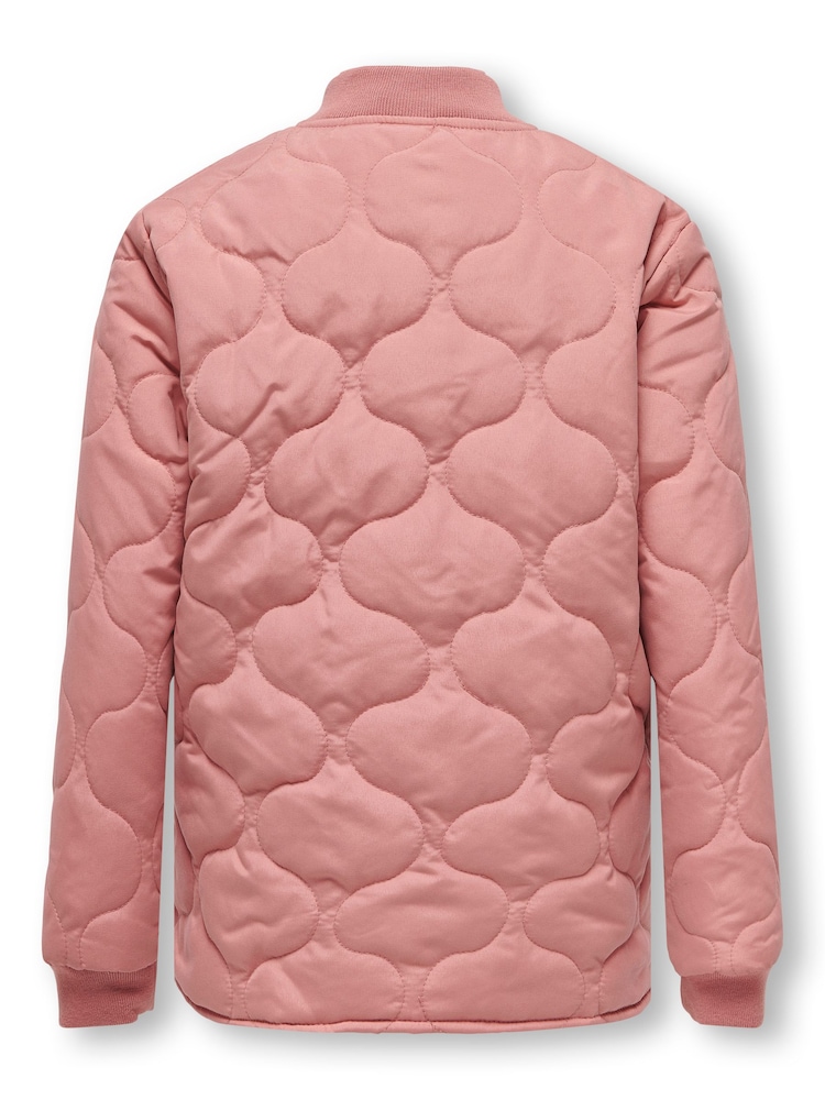 ONLY KIDS Pink Quilted Zip Up Jacket - Image 2 of 2