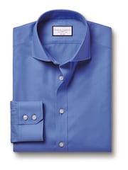 Charles Tyrwhitt Bügelfreies Twill Cutaway Slim Fit 100% Baumwolle Hemd - Bild 4 von 6