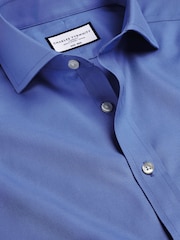 Charles Tyrwhitt Bügelfreies Twill Cutaway Slim Fit 100% Baumwolle Hemd - Bild 6 von 6