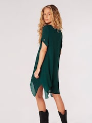 Apricot Green Turn Up T-Shirt Slub Shimmer Tunic - Image 4 of 4