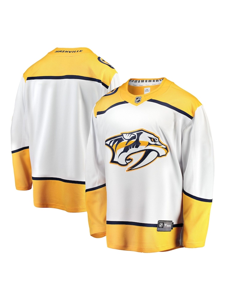Fanatics NHL Nashville Predators Away Breakaway White Jersey - Image 1 of 3 Fanatics NHL Nashville Predators Away Breakaway White Jersey - Image 1 of 3