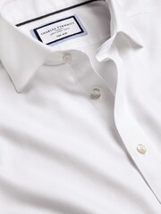 Charles Tyrwhitt White Non-iron Mayfair Weave Cutaway Slim Fit 100% Cotton Shirt - Image 5 of 6