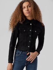 VERO MODA Black Fitted Denim Jacket - Image 4 of 5