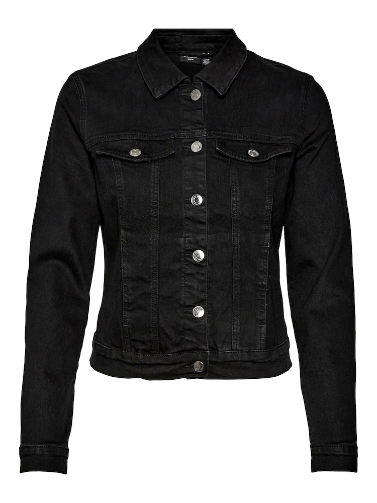 VERO MODA Black Fitted Denim Jacket - Image 5 of 5 VERO MODA Black Fitted Denim Jacket - Image 5 of 5