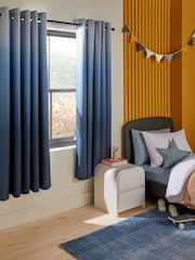 Blue Ombre Eyelet Blackout Curtains - Image 1 of 5