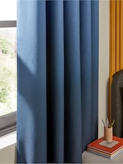 Blue Ombre Eyelet Blackout Curtains - Image 3 of 5