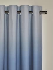 Blue Ombre Eyelet Blackout Curtains - Image 4 of 5