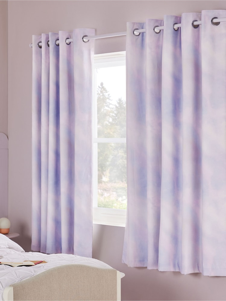 Lilac Purple Ombre Eyelet Blackout Curtains - Image 1 of 5