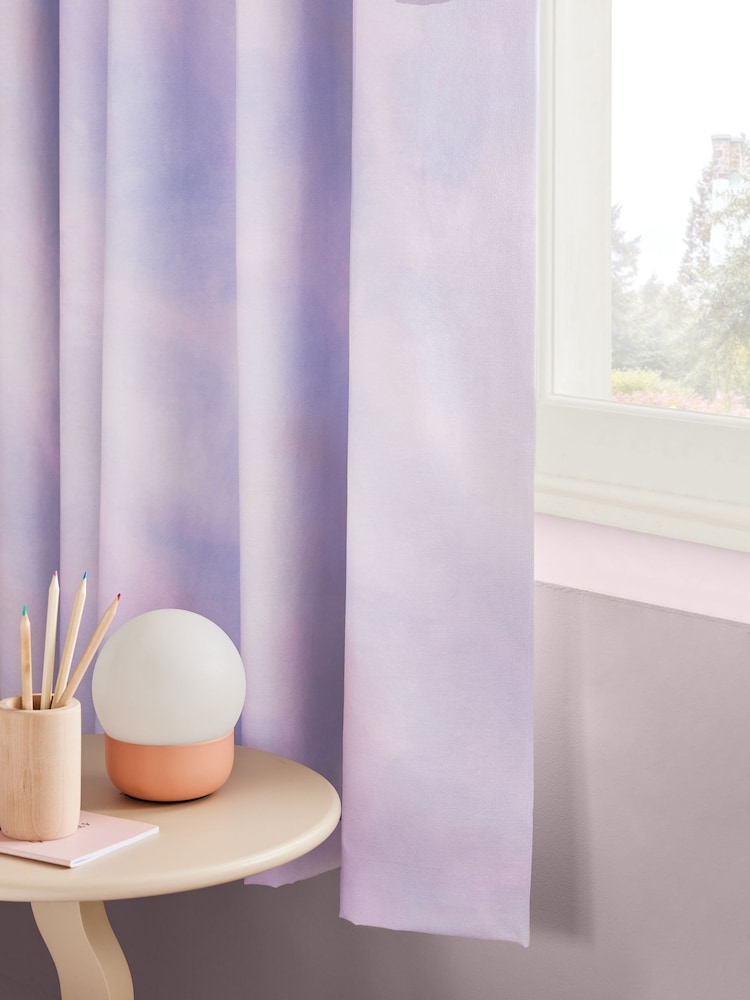 Lilac Purple Ombre Eyelet Blackout Curtains - Image 3 of 5