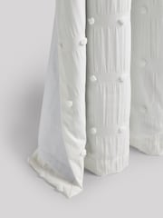 White Bobble Pom Eyelet Blackout Curtains - Image 6 of 6
