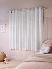 White Mini Floral Eyelet Blackout Curtains - Image 2 of 9