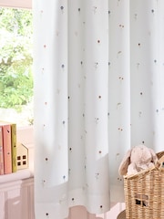 White Mini Floral Eyelet Blackout Curtains - Image 5 of 9