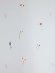 White Mini Floral Eyelet Blackout Curtains - Image 7 of 9