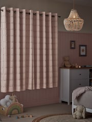 Pink Bobble Pom Eyelet Blackout Curtains - Image 1 of 7