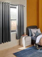 Grey Ombre Eyelet Blackout Curtains - Image 1 of 8