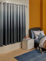 Grey Ombre Eyelet Blackout Curtains - Image 2 of 8