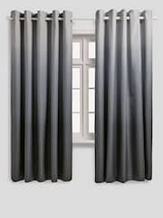 Grey Ombre Eyelet Blackout Curtains - Image 4 of 8