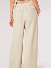 Apricot Natural Pinstripe 100% Cotton Trousers - Image 2 of 4
