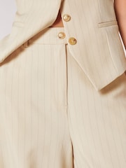 Apricot Natural Pinstripe 100% Cotton Trousers - Image 4 of 4