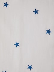 Blue Star Embroidered Star Eyelet Blackout Curtains - Image 5 of 5
