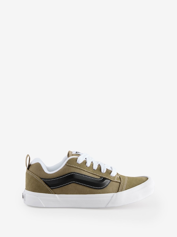 Vans Boys Olive Green Knu Skool Trainers - Imagen 1 de 5