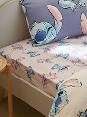 Pink Disney Lilo & Stitch 100% Cotton Fitted Sheet - Image 1 of 3