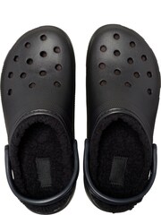 Schwarz - Crocs klassische Clogs mit flauschigem Futter und Plateausohle - Bild 7 von 8