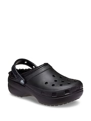 Schwarz - Crocs klassische Clogs mit flauschigem Futter und Plateausohle - Bild 8 von 8