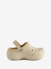 Porzellan/Weiß - Crocs klassische Clogs mit flauschigem Futter und Plateausohle - Bild 6 von 6
