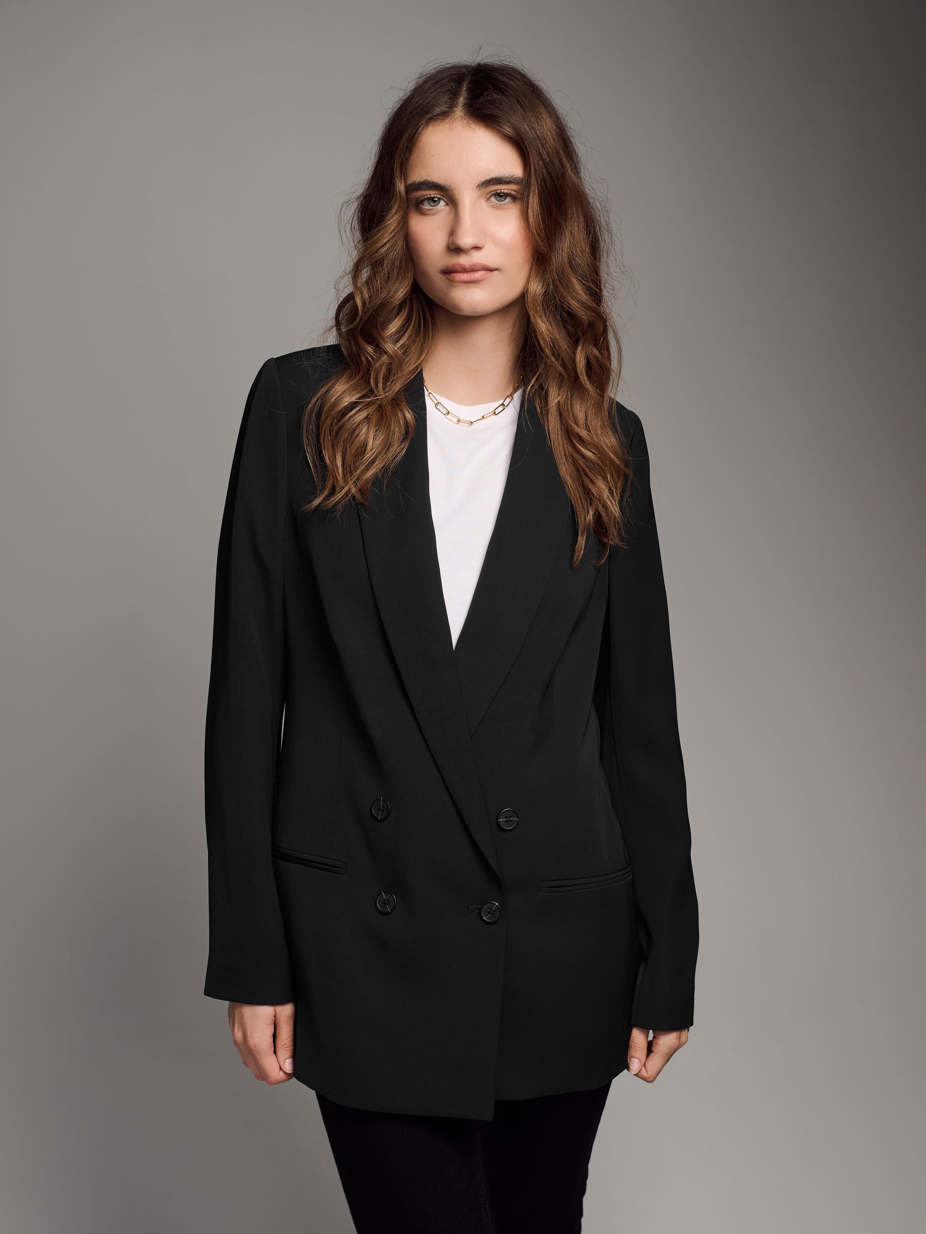 ジャケット・アウター DOUBLE BREASTED BLAZER BLACK Buy The Set Black Double Breasted Blazer from Next Romania