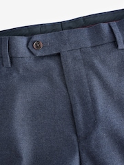 Joules Blue Slim Fit Flannel Suit Trousers - Image 9 of 9