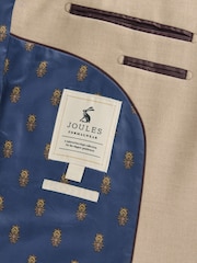 Joules Tan Brown Slim Fit Flannel Suit Jacket - Image 13 of 19