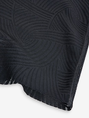 Noir - Culotte légère de contrôle du ventre en microfibre et dentelle - Image 6 of 7