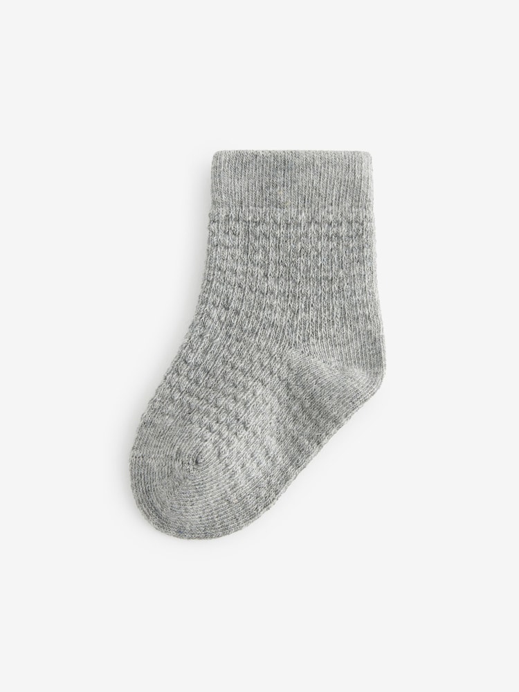 Blue/Grey 7 Pack Baby Socks (0mths-2yrs) - Image 6 of 8