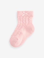 Pink Baby Cable Socks 7 Pack (0mths-2yrs) - Image 2 of 8