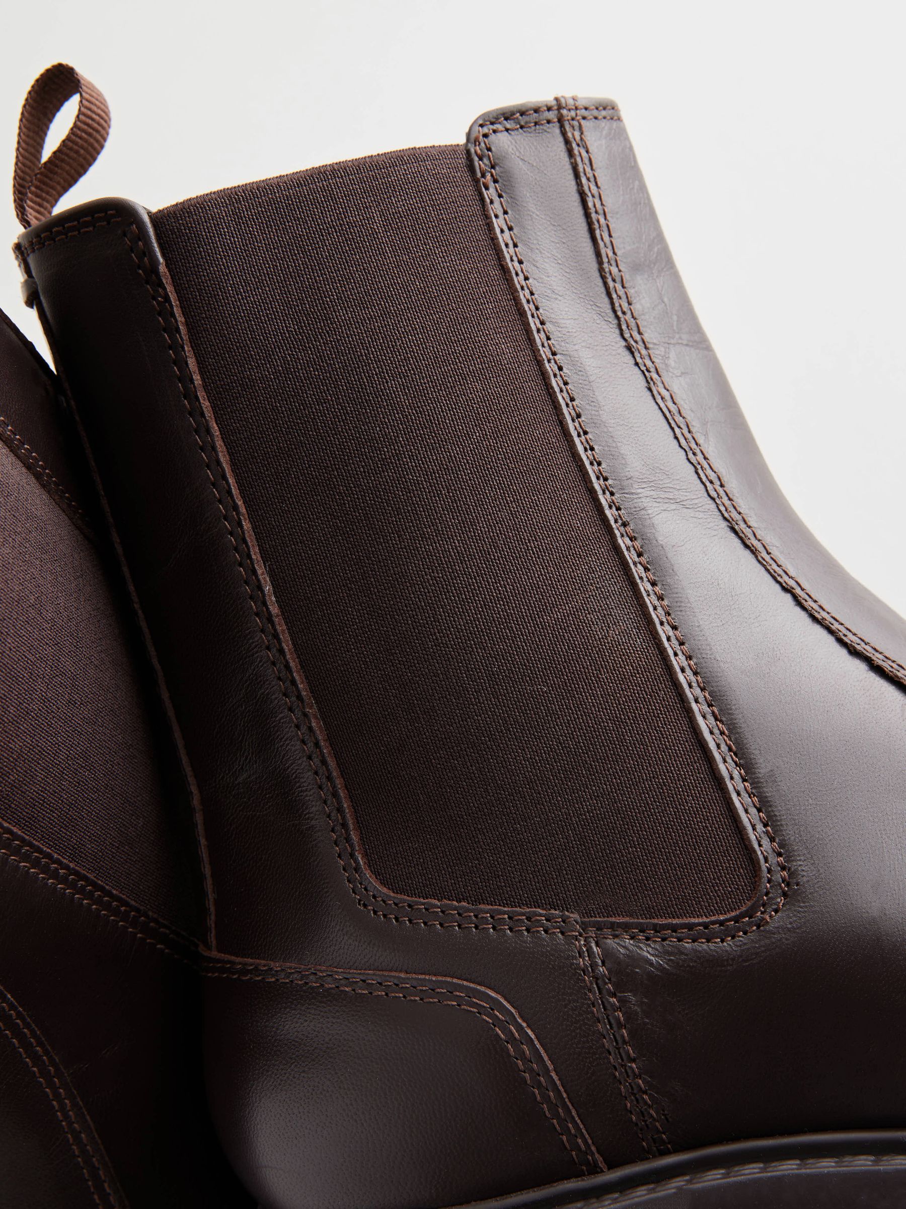Buy Chocolate Brown Forever Comfort® Leather Chunky Chelsea